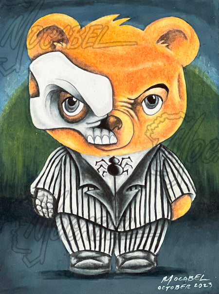 Bear Skellington - 4.5" x 6" Cardstock