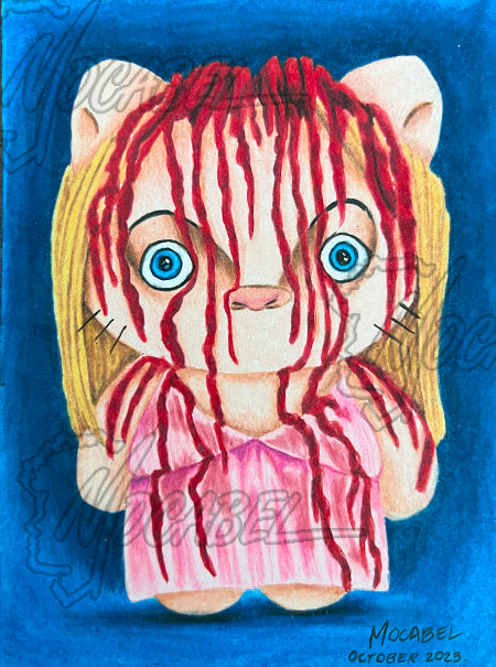 Karrie Kitty - 4.5" x 6" Cardstock
