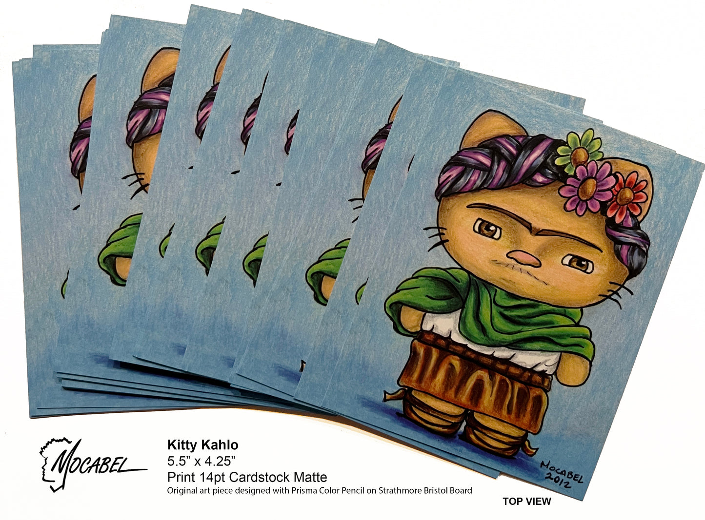 Kitty Kahlo - Print: 4.25" x 5.5" 14pt Cardstock Matte