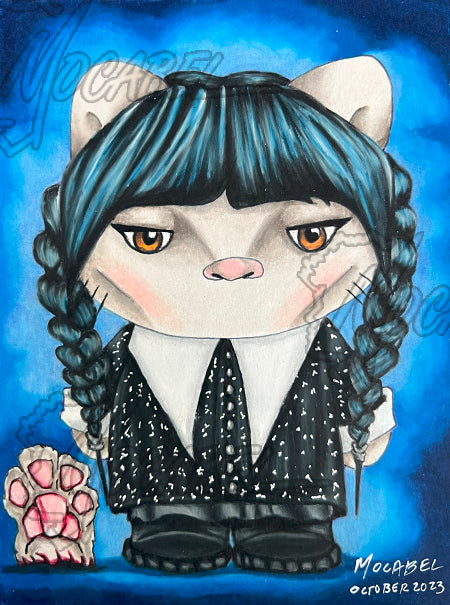 Kitty Addams - 4.5" x 6" Cardstock