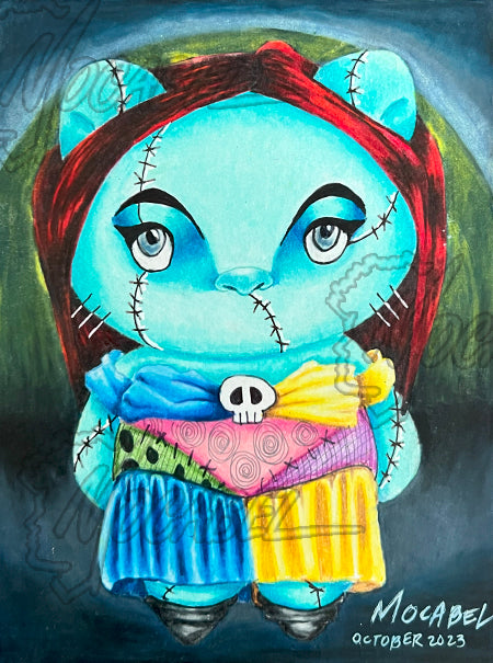 Sally Kitty - 4.5" x 6" Cardstock