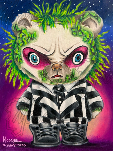 Beetle Bear - 4.5" x 6" Cardstock