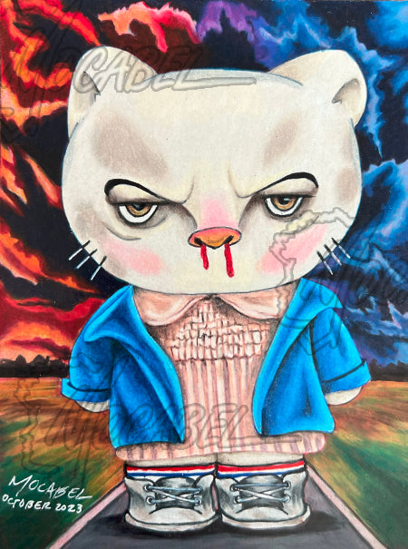Eleven Kitty - 4.5" x 6" Cardstock